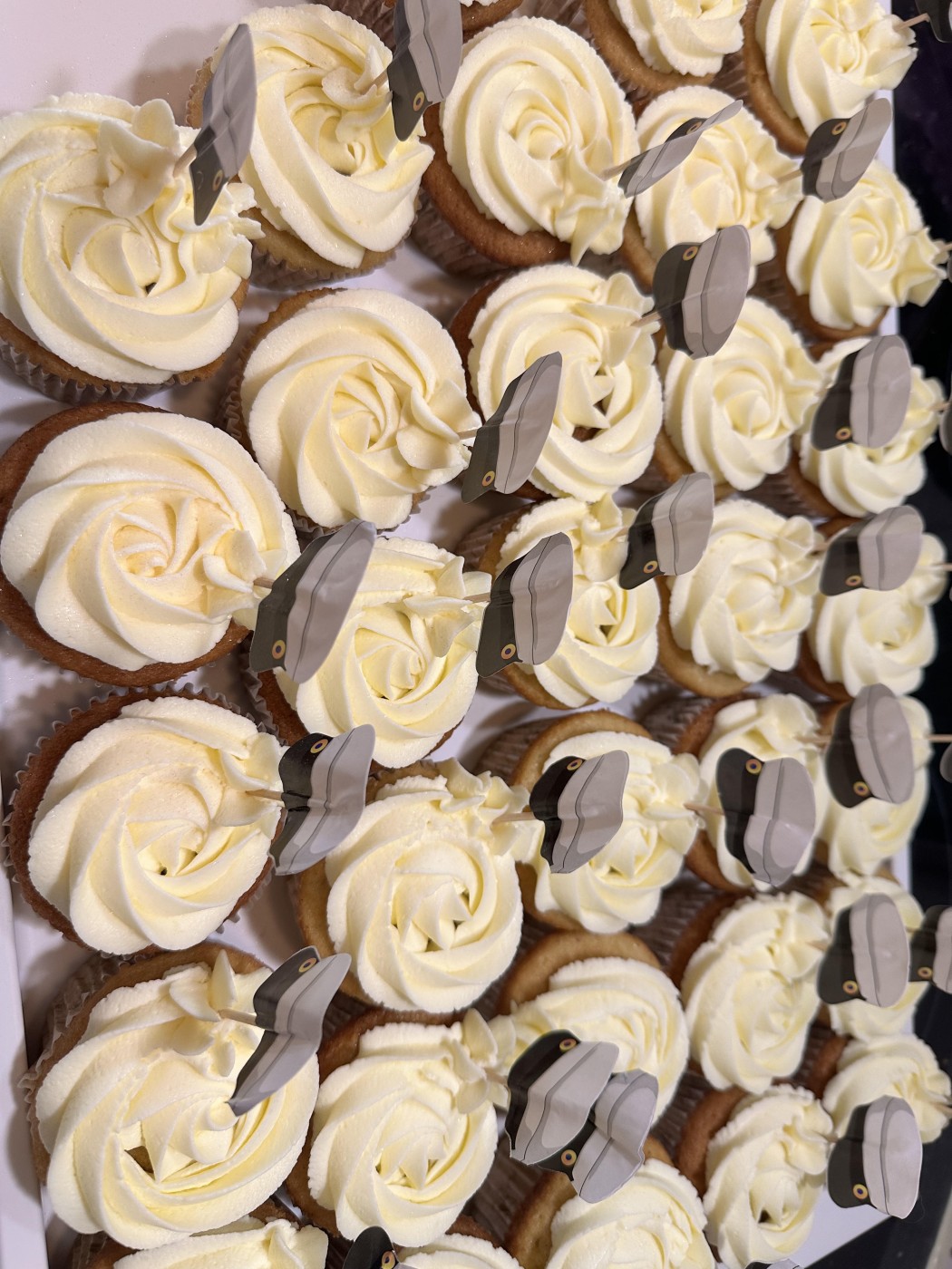 A blossom in a cake